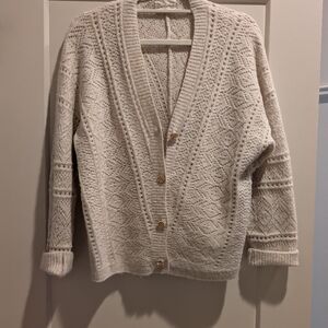 Easy Clothes Xavier Cream Knit Cardigan
